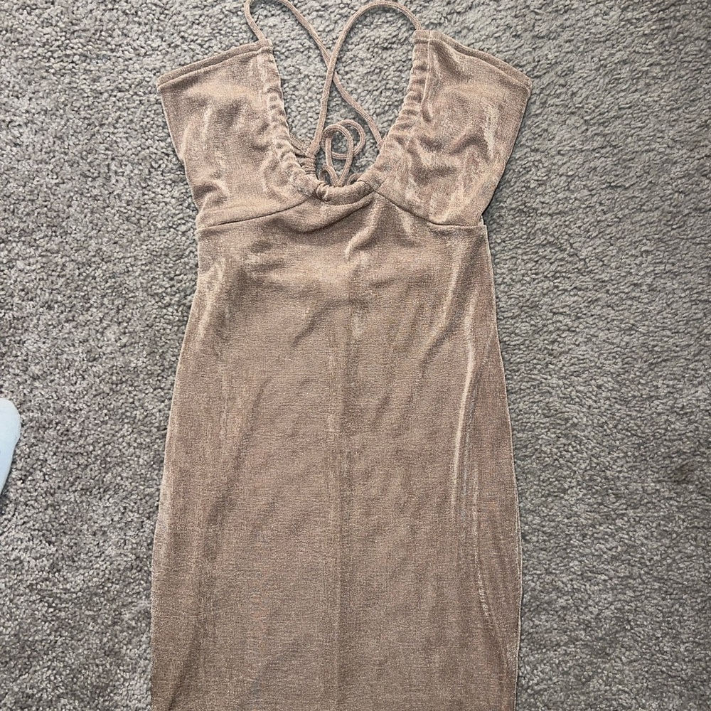 Tan Mini Dress